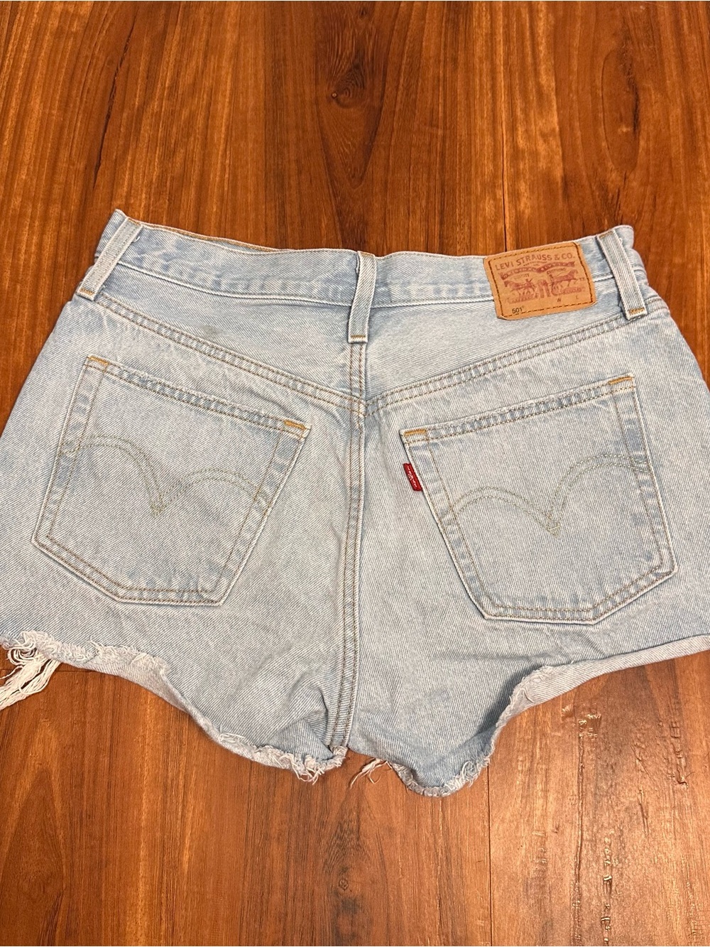 Levi's Light Wash Denim Cutoff Shorts
